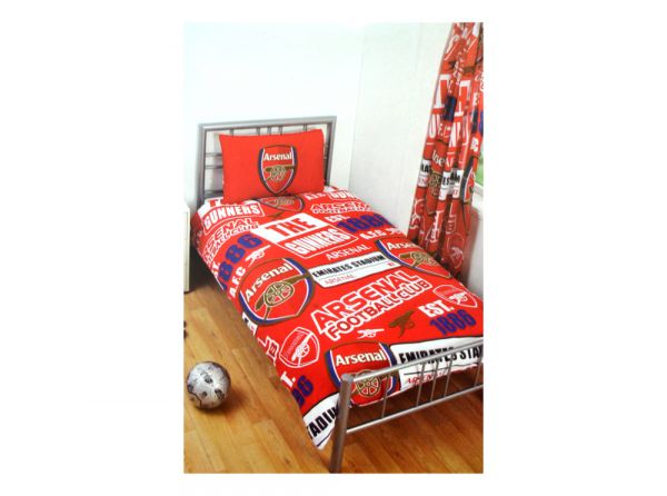 ARSENAL PATCH SINGLE DUVET AND PILLOW CASE SET