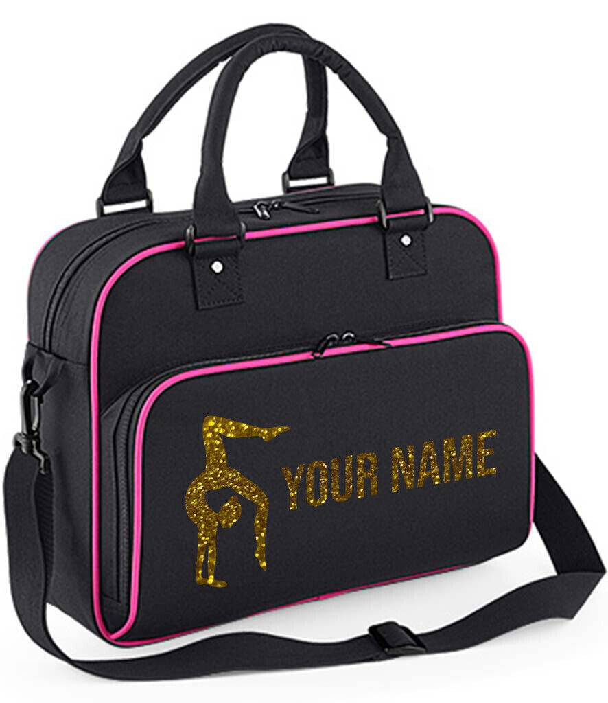 Personalised Dance Bag Girls Gymnastics Glitter Ballet Childrens School Case