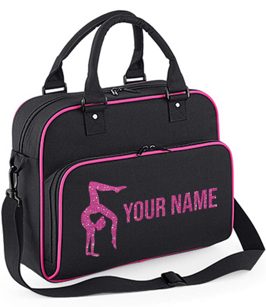 Personalised Dance Bag Girls Gymnastics Glitter Ballet Childrens School Case