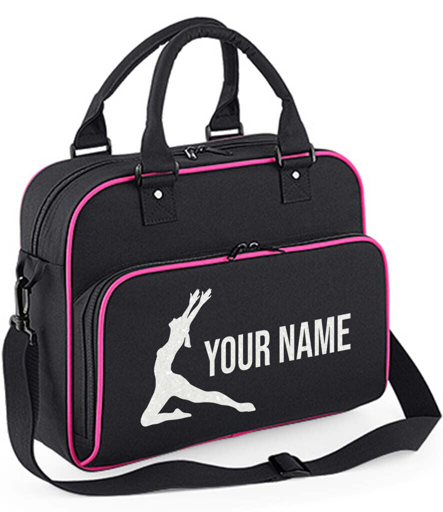 Personalised Dance Bag Girls Gymnastics Glitter Ballet Childrens School Case