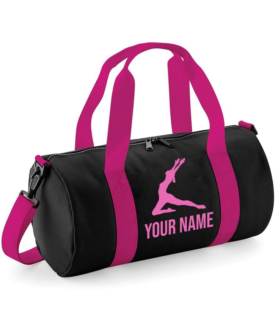 Personalised Barrel Dance Bag Girls Glitter Kids School Gymnastics Ballet