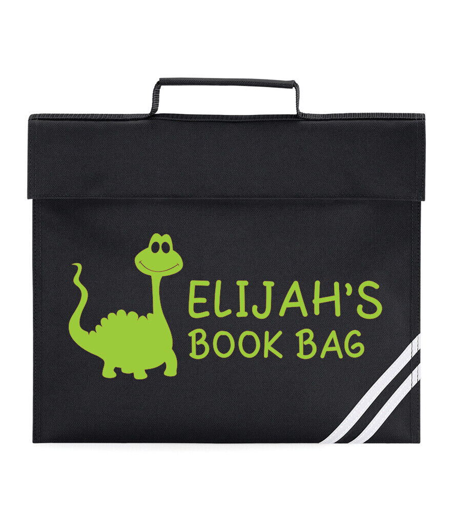 Personalised Book Bag Dinosaur Girls Boys School Books Cute Any Name PE Kit Gift