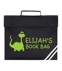 Personalised Book Bag Dinosaur Girls Boys School Books Cute Any Name PE Kit Gift