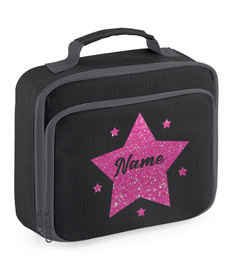 Personalised School Lunch Bag Insulated Snack Box Childrens Star Boys Girls Gift