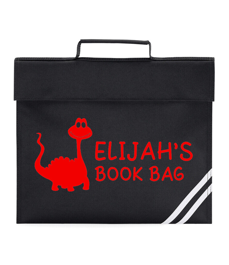 Personalised Book Bag Dinosaur Girls Boys School Books Cute Any Name PE Kit Gift