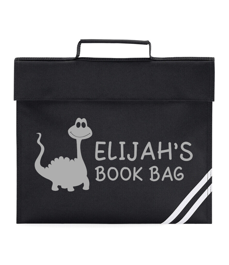 Personalised Book Bag Dinosaur Girls Boys School Books Cute Any Name PE Kit Gift