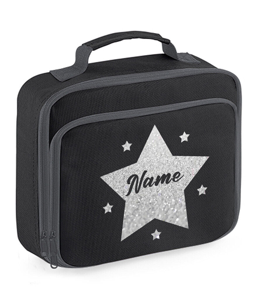 Personalised School Lunch Bag Insulated Snack Box Childrens Star Boys Girls Gift