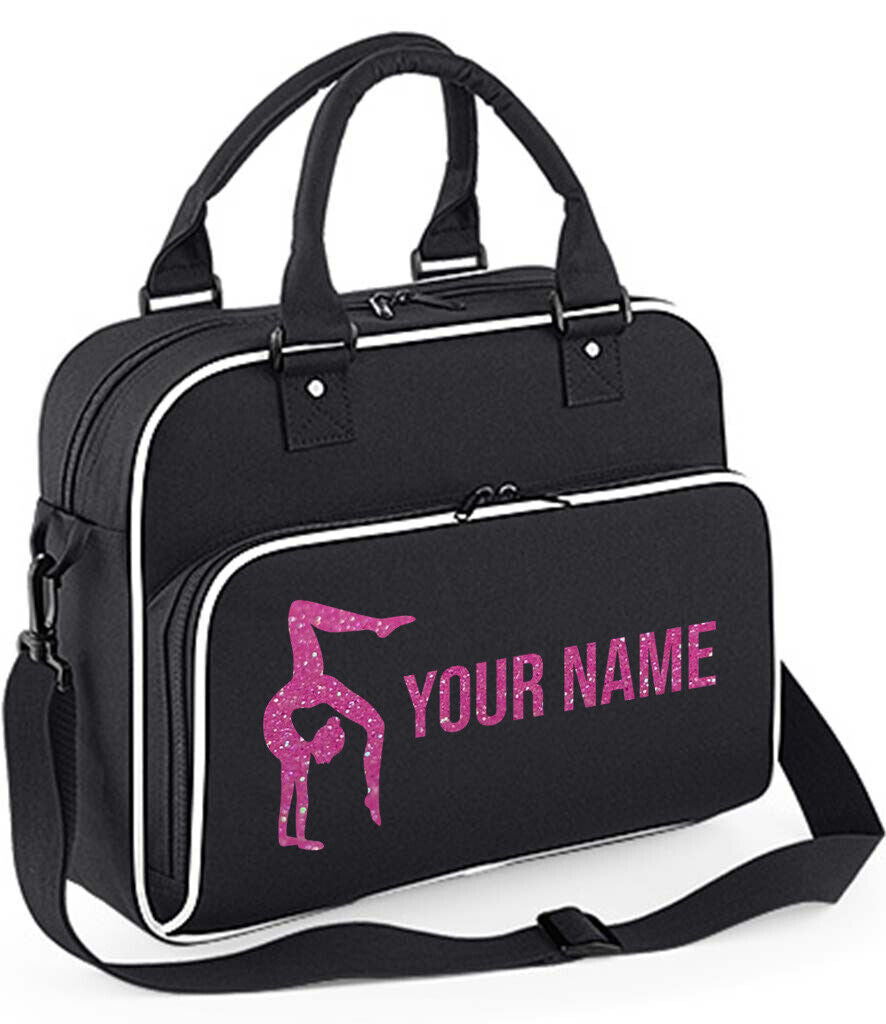 Personalised Dance Bag Girls Gymnastics Glitter Ballet Childrens School Case