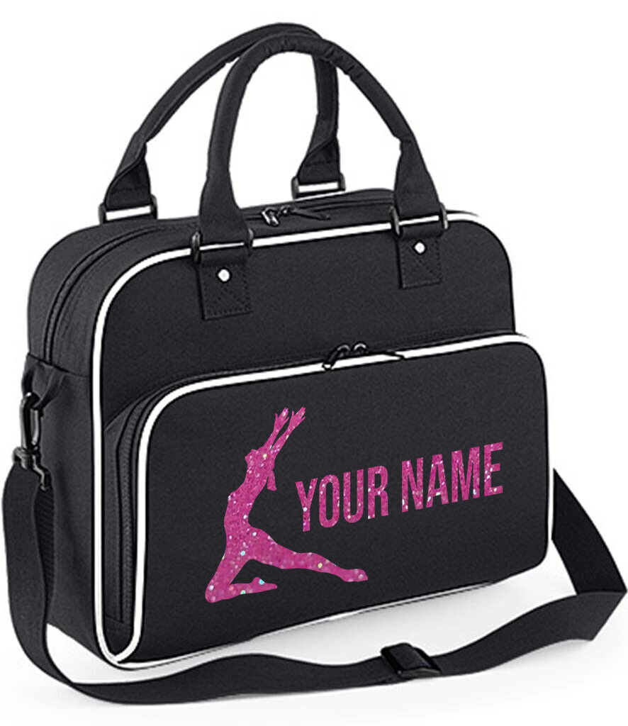 Personalised Dance Bag Girls Gymnastics Glitter Ballet Childrens School Case