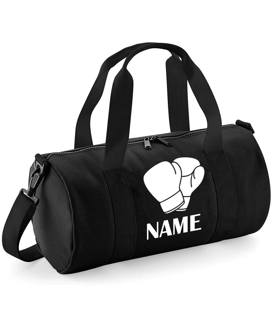 Personalised Boxing Barrel Bag Gloves Kick Boxing Sports Gym Kit Any Name Gift One Size