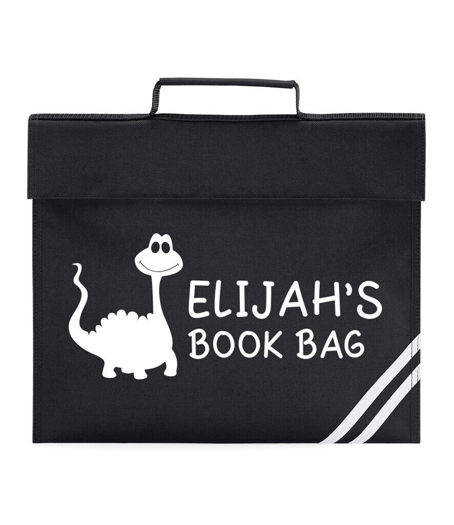 Personalised Book Bag Dinosaur Girls Boys School Books Cute Any Name PE Kit Gift