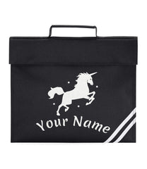 Personalised Childrens Glitter Unicorn School Book Bag Horse Riding Bookbag Gift