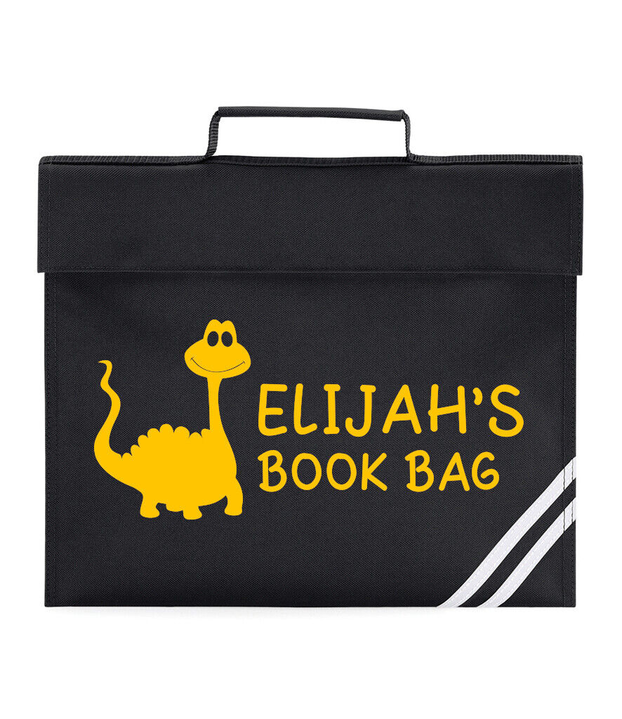 Personalised Book Bag Dinosaur Girls Boys School Books Cute Any Name PE Kit Gift