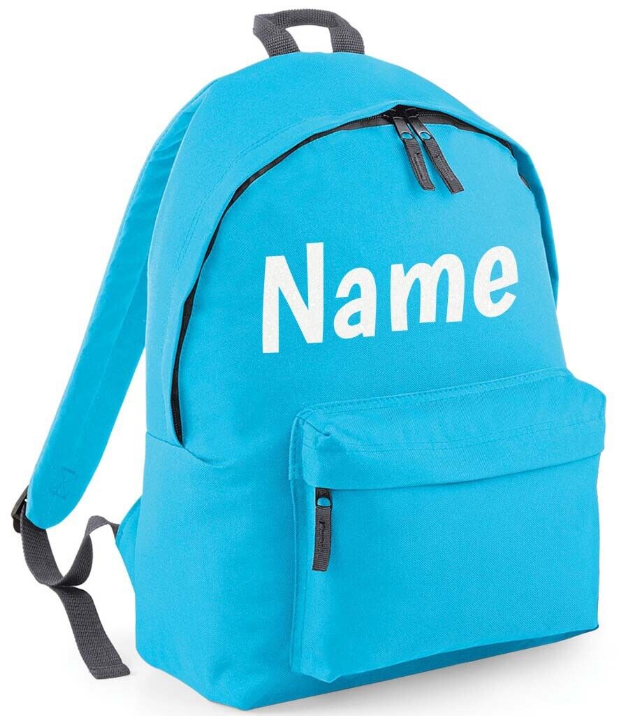 Personalised School Backpack Bag Kids Any Name Text Girls Boys Rucksack PE Kit