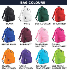 Personalised School Backpack Bag Kids Any Name Text Girls Boys Rucksack PE Kit