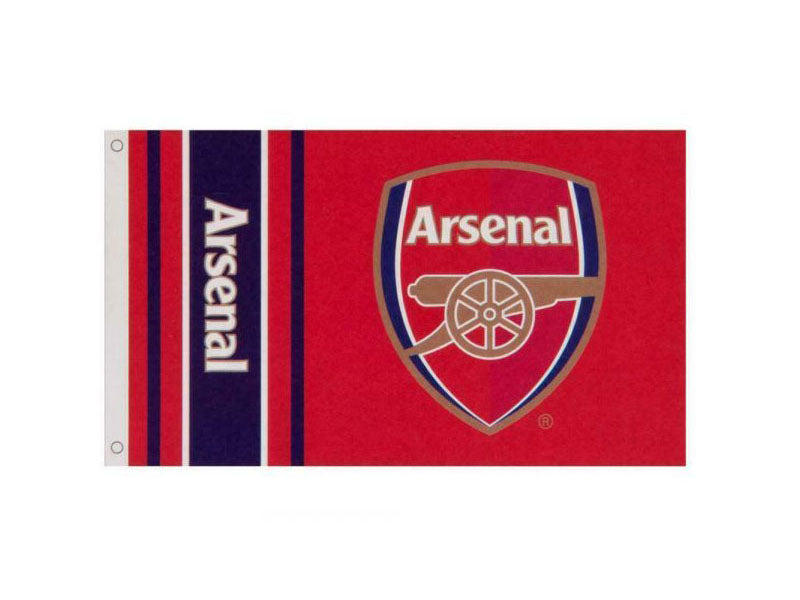 ARSENAL WORDMARK STRIPES FLAG 5 X 3