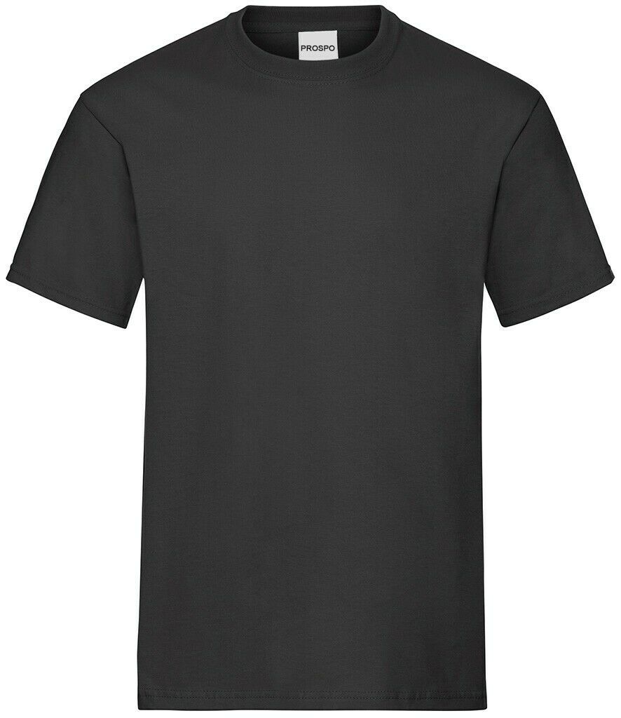 Black 5 Pack Mens Plain Cotton Tshirt T Shirt Blank All Sizes