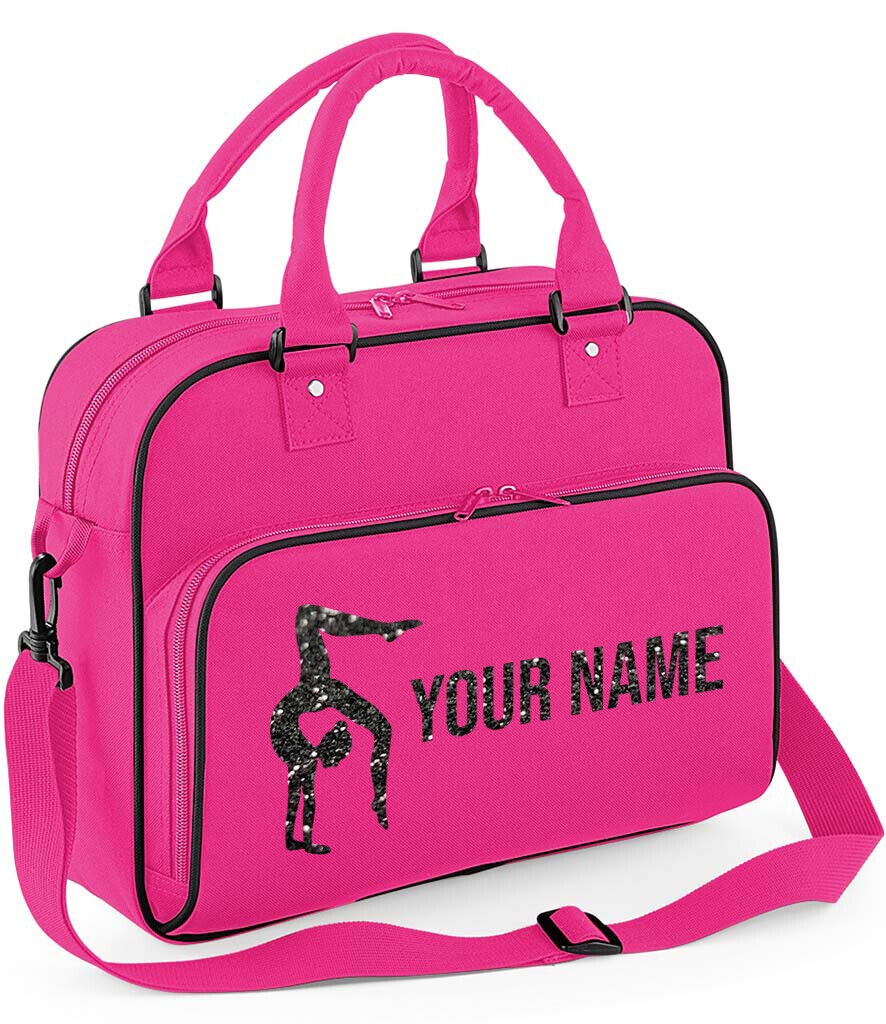 Personalised Dance Bag Girls Gymnastics Glitter Ballet Childrens School Case