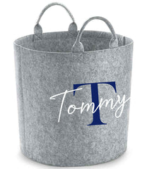 Personalised Name Storage Tub - Customised Toy Bag Basket Box Kids Childrens