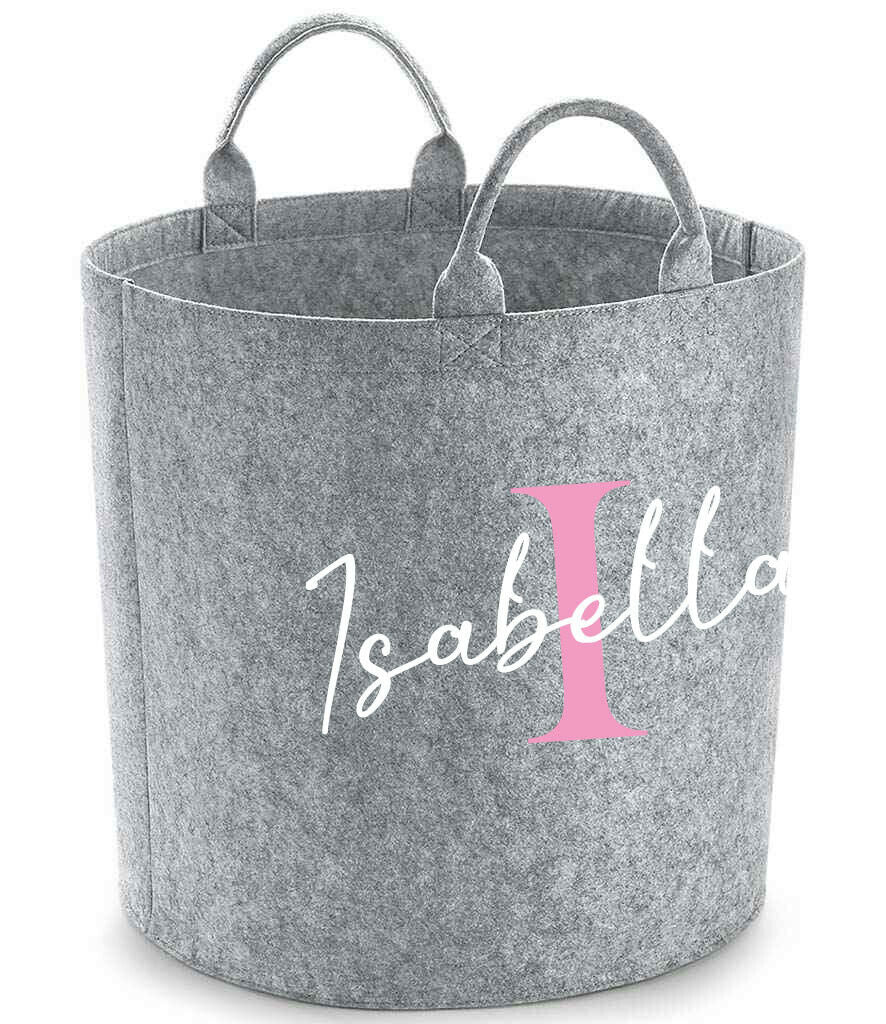 Personalised Name Storage Tub - Customised Toy Bag Basket Box Kids Childrens