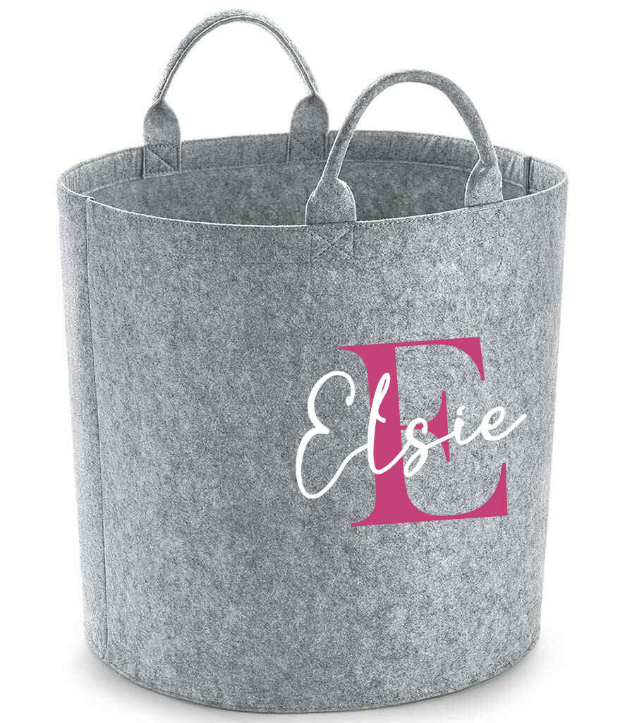 Personalised Name Storage Tub - Customised Toy Bag Basket Box Kids Childrens