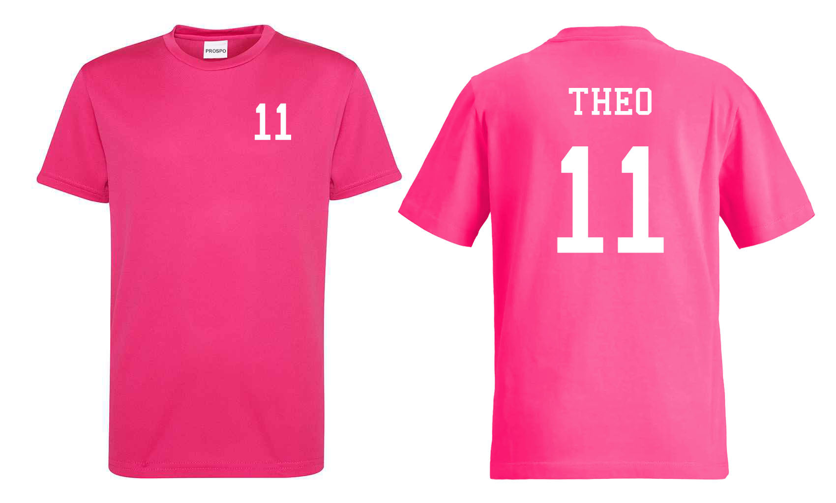 Kids Personalised Sports T-Shirt Customised Printed Varsity Football Team Number