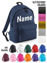 Personalised School Backpack Bag Kids Any Name Text Girls Boys Rucksack PE Kit