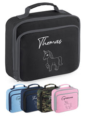 Personalised Unicorn Lunch Box Custom Name School Kids Boys Girls Insulated Bag