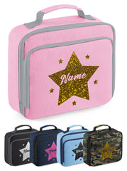 Personalised School Lunch Bag Insulated Snack Box Childrens Star Boys Girls Gift