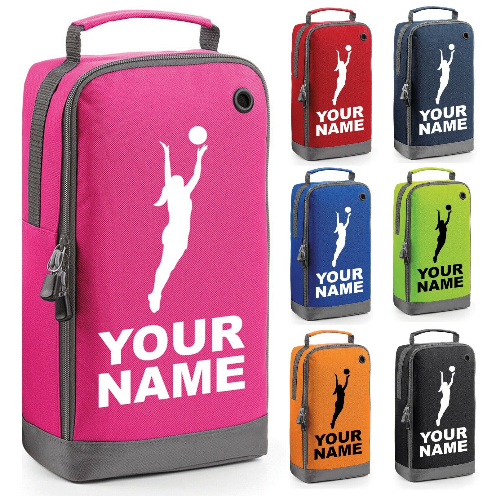 Prospo Personalised Girls Netball Boot Bag Kids Shoe Bag Sports School PE Kit