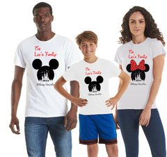 Personalised Mickey Minnie Mouse Vacation 2022 Family Name T-Shirt, Unisex Top