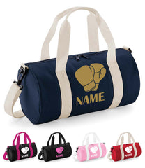 Personalised Boxing Barrel Bag Gloves Kick Boxing Sports Gym Kit Any Name Gift One Size