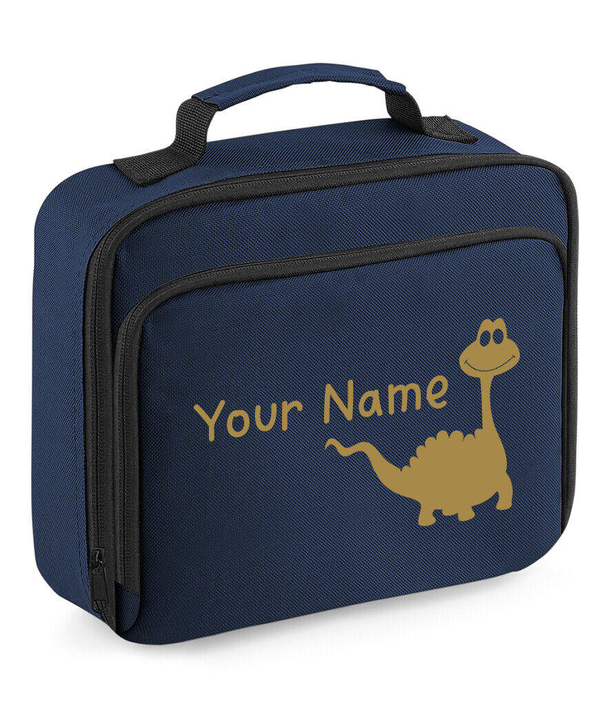 Personalised Lunch Bag Boys Dinosaur School Insulated Childrens Snack Box Gift