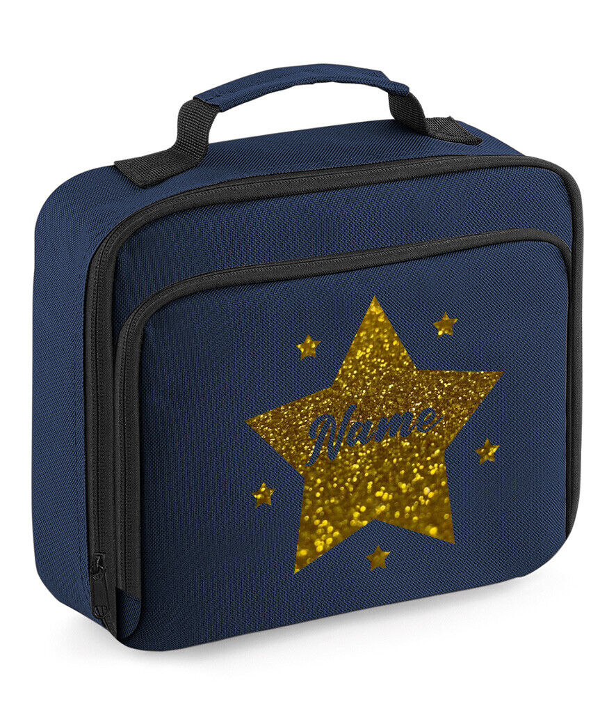 Personalised School Lunch Bag Insulated Snack Box Childrens Star Boys Girls Gift