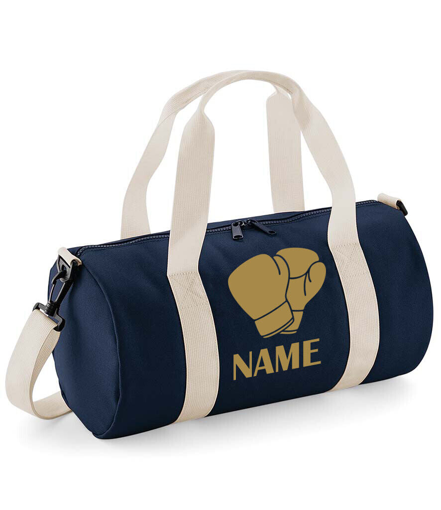 Personalised Boxing Barrel Bag Gloves Kick Boxing Sports Gym Kit Any Name Gift One Size