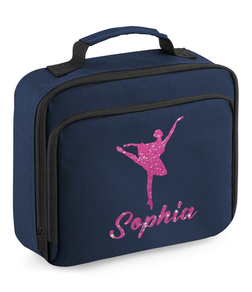 PROSPO Girls Personalised Glitter Gymnastics Ballet Dance Kids School Lunch Bag