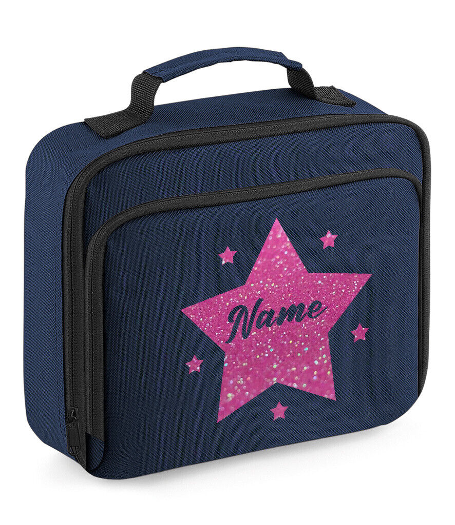 Personalised School Lunch Bag Insulated Snack Box Childrens Star Boys Girls Gift