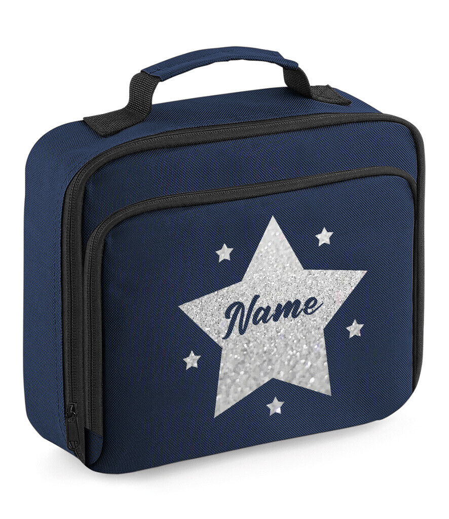 Personalised School Lunch Bag Insulated Snack Box Childrens Star Boys Girls Gift