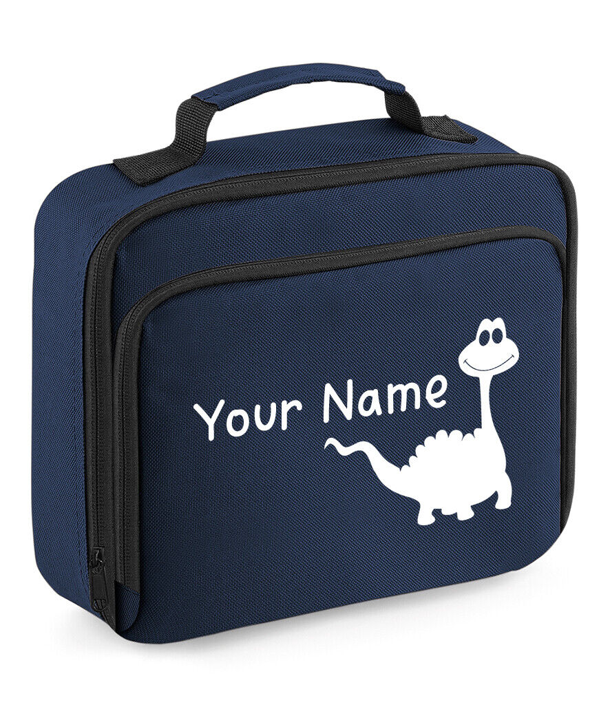 Personalised Lunch Bag Boys Dinosaur School Insulated Childrens Snack Box Gift