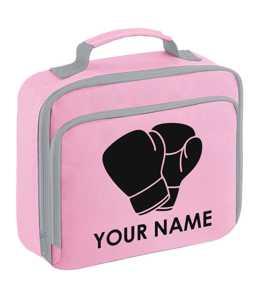 Personalised School Lunch Bag Boxing Insulated Snack Box Boys Girls Kids Gift