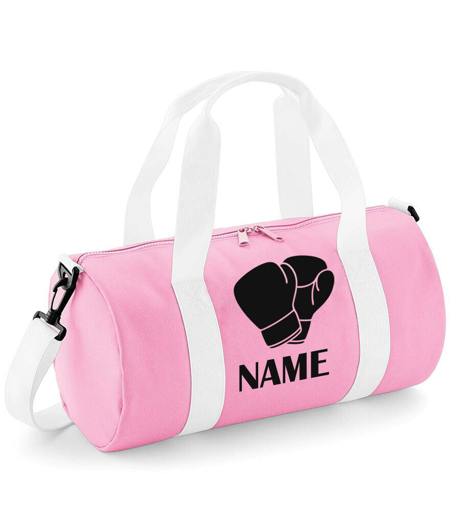 Personalised Boxing Barrel Bag Gloves Kick Boxing Sports Gym Kit Any Name Gift One Size