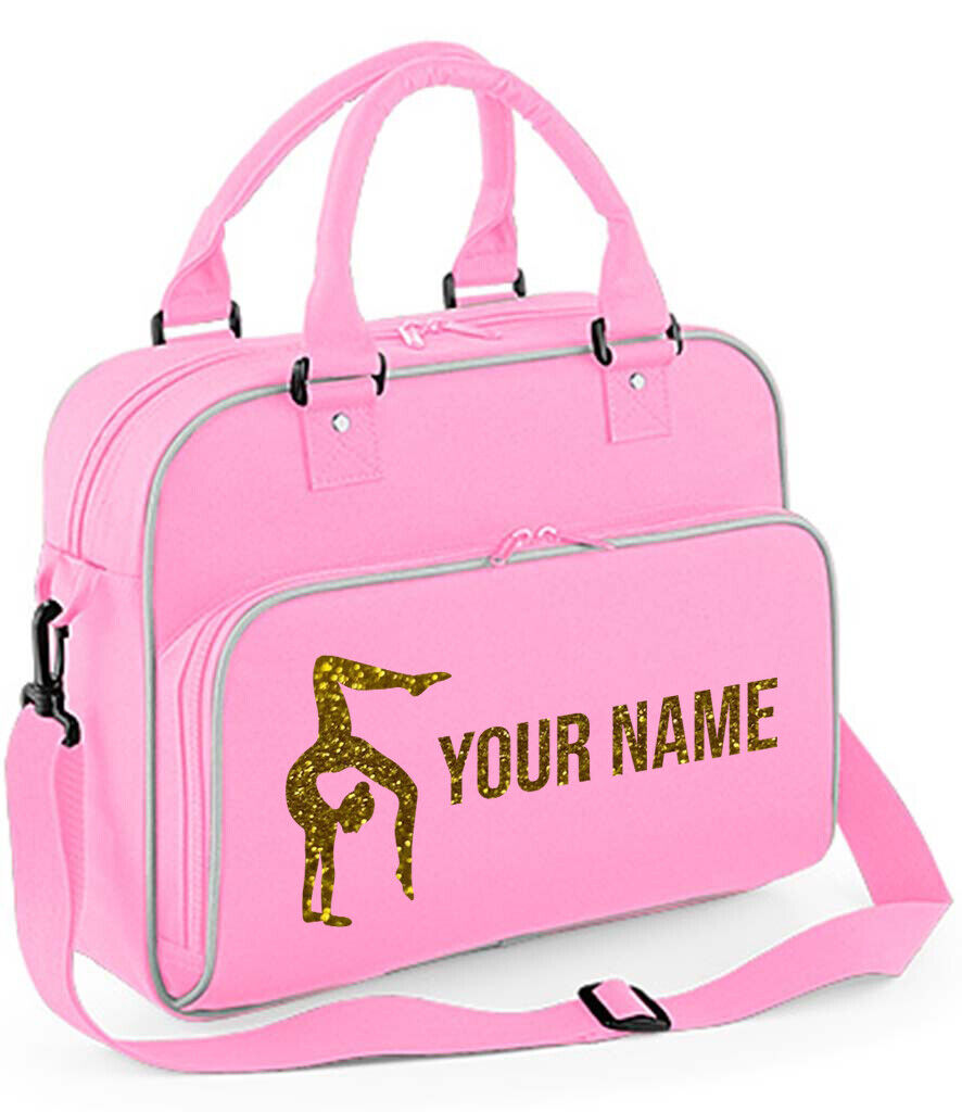 Personalised Dance Bag Girls Gymnastics Glitter Ballet Childrens School Case