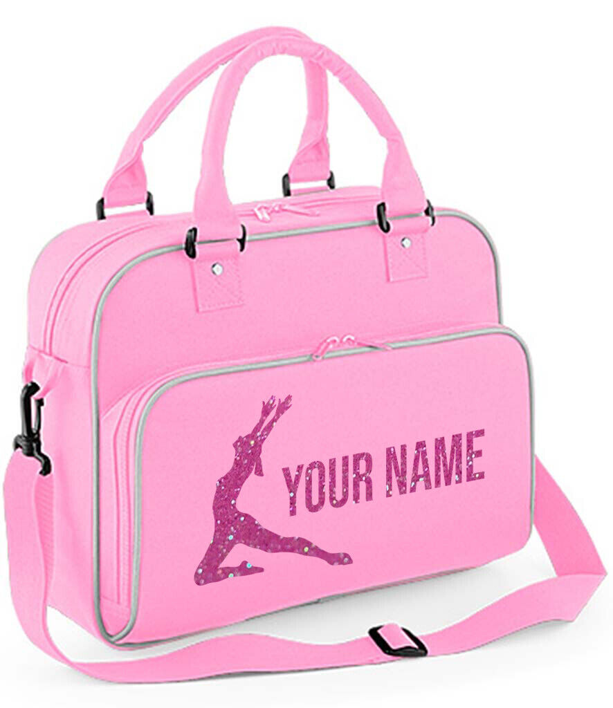 Personalised Dance Bag Girls Gymnastics Glitter Ballet Childrens School Case