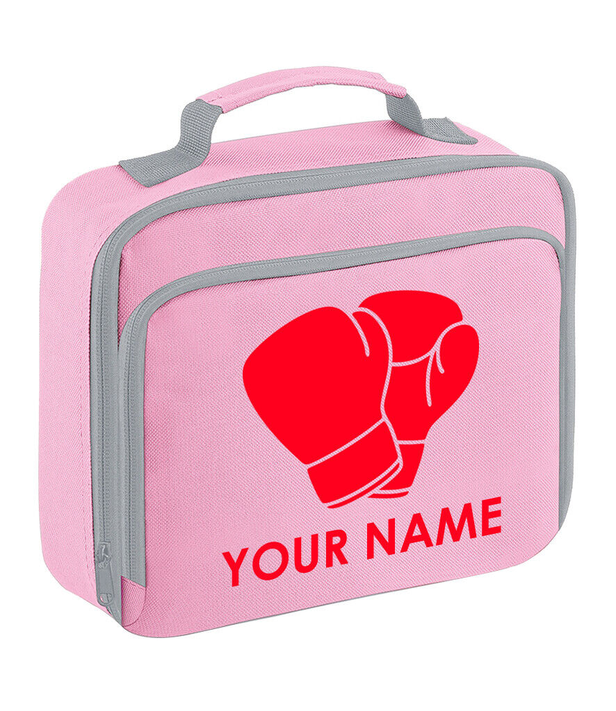 Personalised School Lunch Bag Boxing Insulated Snack Box Boys Girls Kids Gift