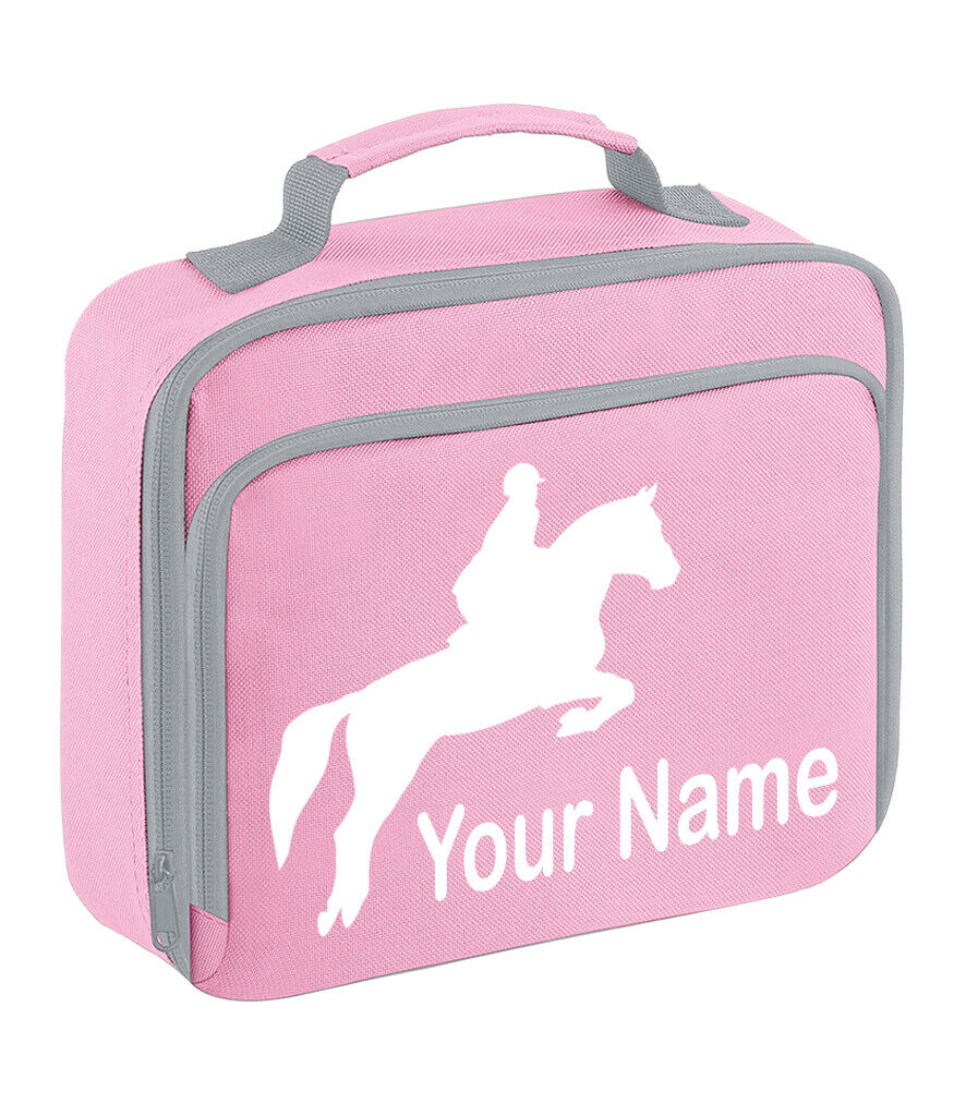 Horse Jumping Lunch Bag Personalised Back to School Equestrian Gifts Boys Girls