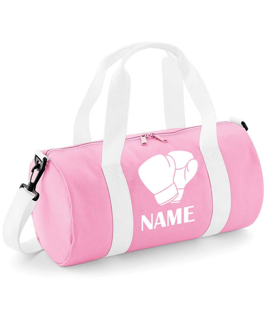 Personalised Boxing Barrel Bag Gloves Kick Boxing Sports Gym Kit Any Name Gift One Size