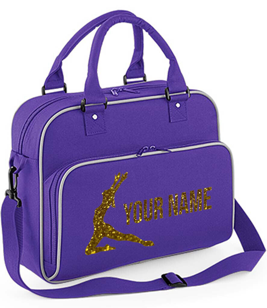 Personalised Dance Bag Girls Gymnastics Glitter Ballet Childrens School Case