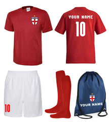 Kids Personalised England Style Kit Youth England Football Shirt Child Football Jersey