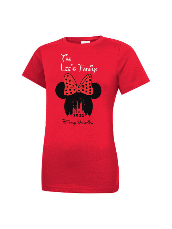 Personalised Mickey Minnie Mouse Vacation 2022 Family Name T-Shirt, Unisex Top