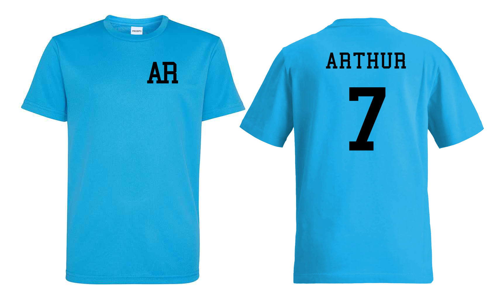 Kids Personalised Sports T-Shirt Customised Printed Varsity Football Team Number